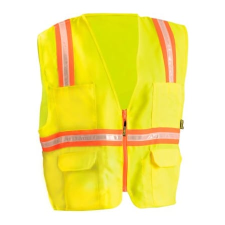 Occunomix OccuNomix Contractor Surveyors Vest Hi-Vis Yellow, 2XL, LUX-XTRANS-Y2X LUX-XTRANS-Y2X